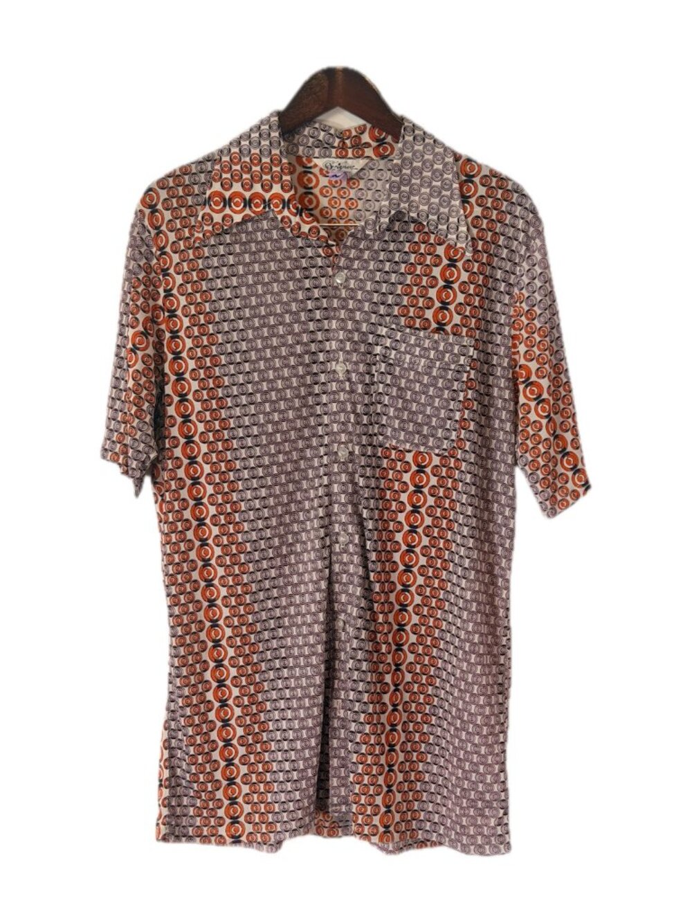 Mens Vintage 1970s Designers Button-Down Shirt